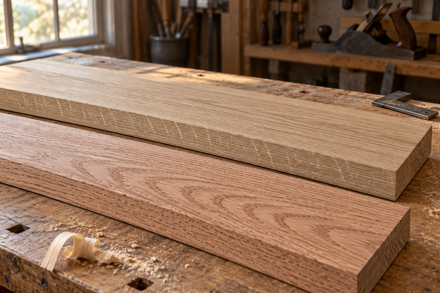 White Oak vs Red Oak Furniture: Hardness, Grain, and Which to Buy