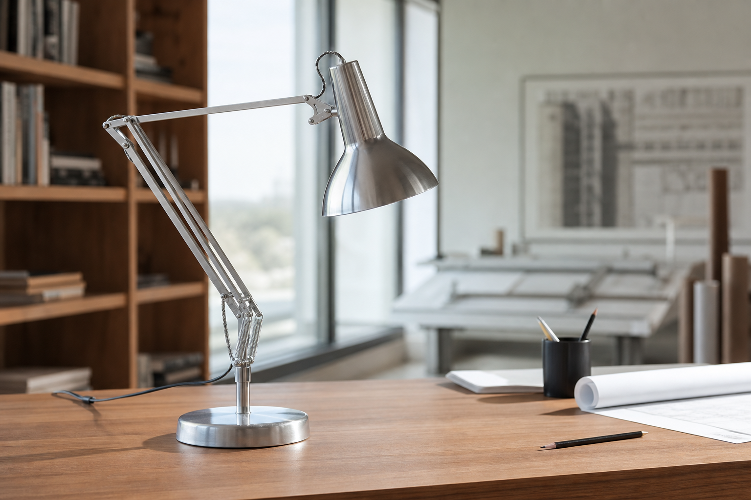 Artemide Tolomeo Classic Table Lamp + Base — Aluminum