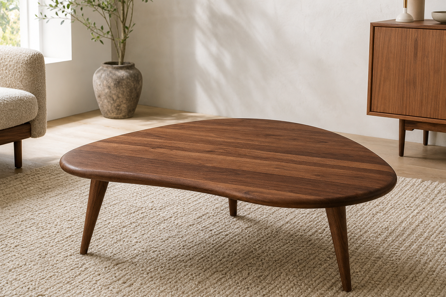 Article Amoeba 42.5-inch Coffee Table — Walnut