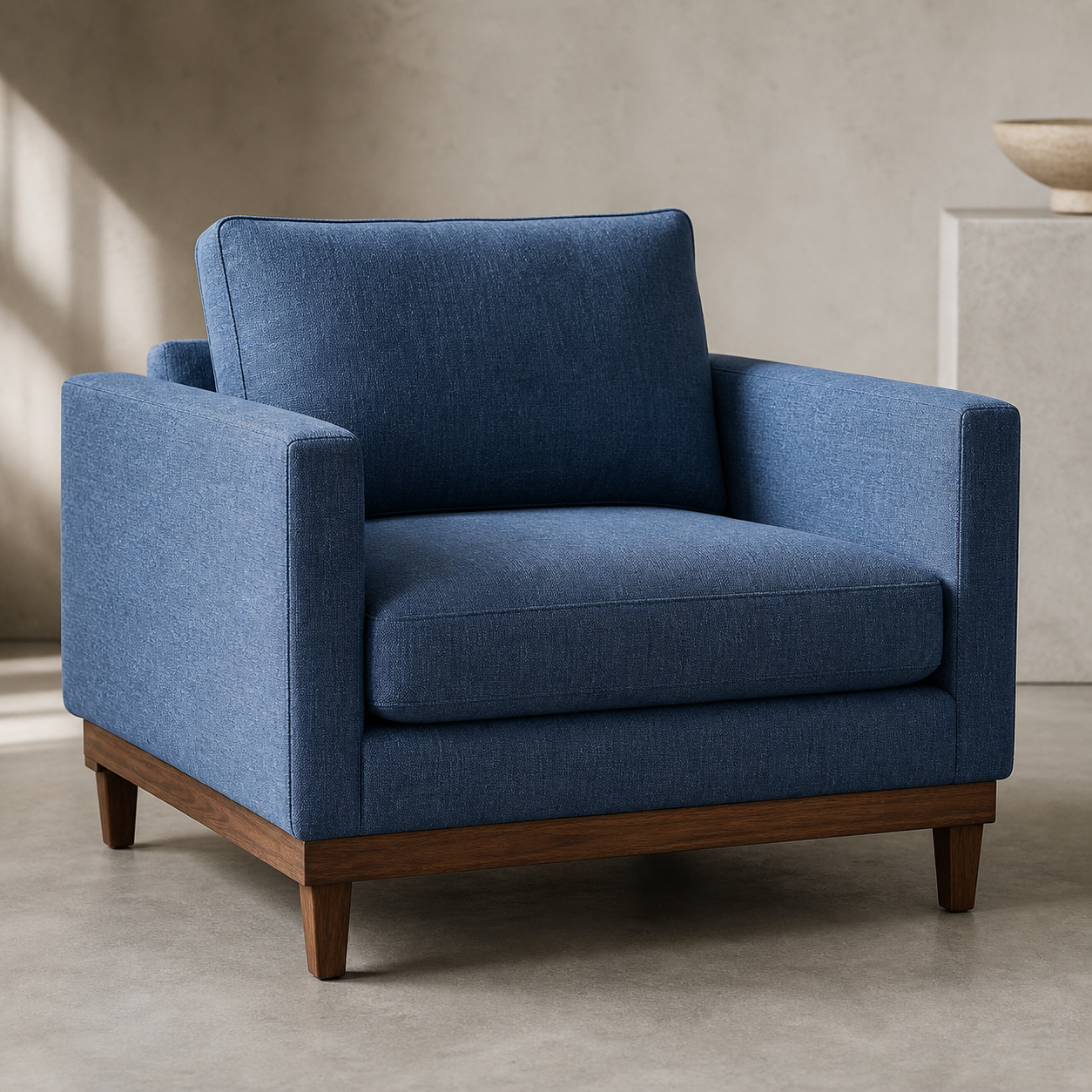 Article Ceni 39-inch Lounge Chair — Denim Blue