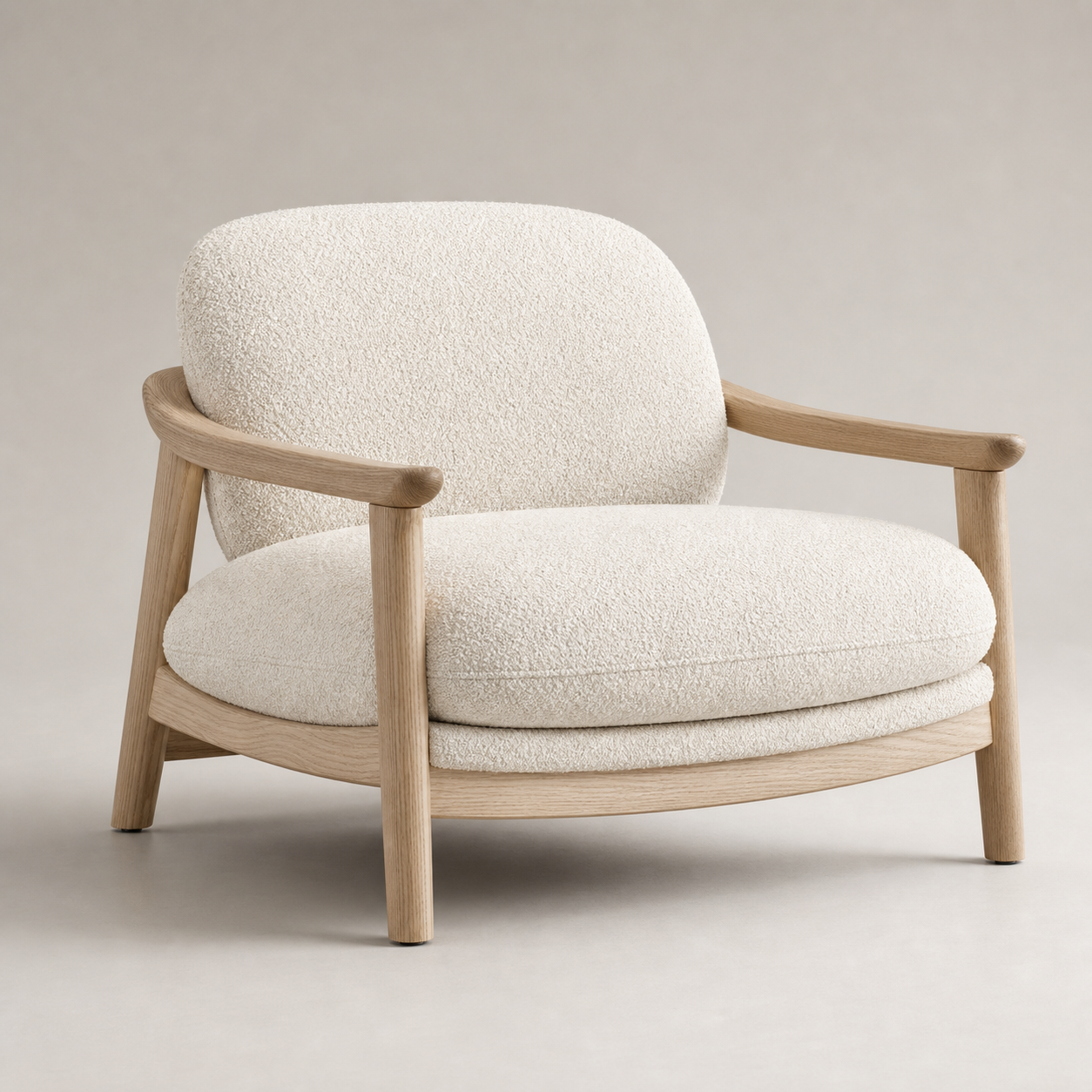 Article Gabriola 34-inch Lounge Chair — Ivory Bouclé