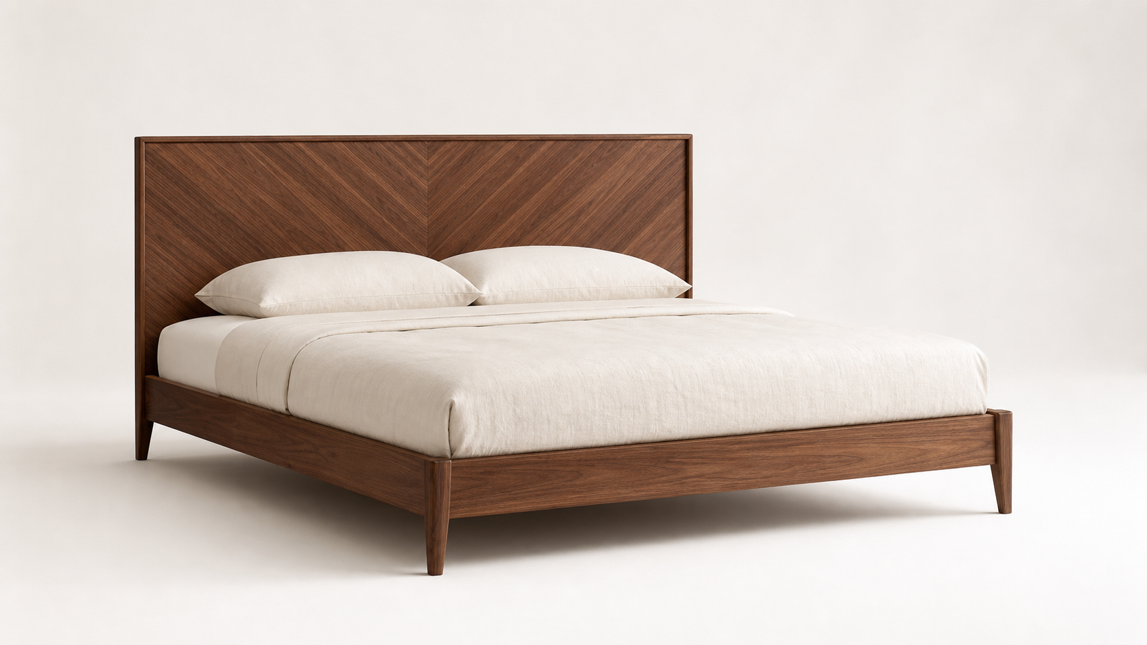 Article Nera Queen Low Profile Bed — Walnut