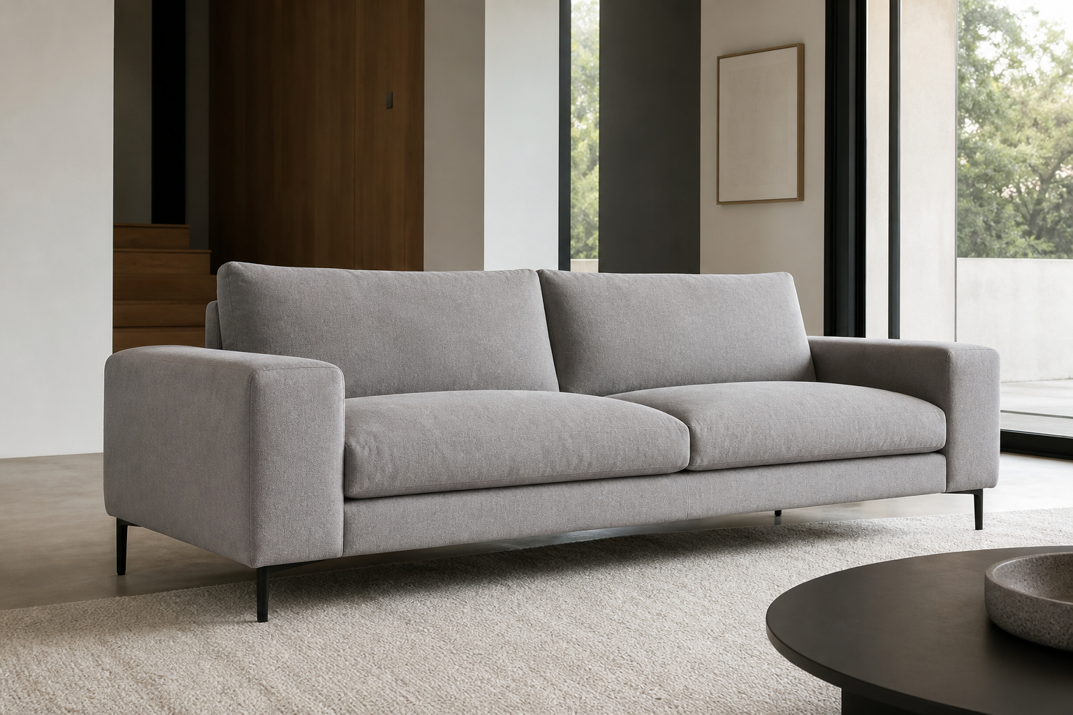 Castlery Adams Sofa — Dove Gray / Black Legs