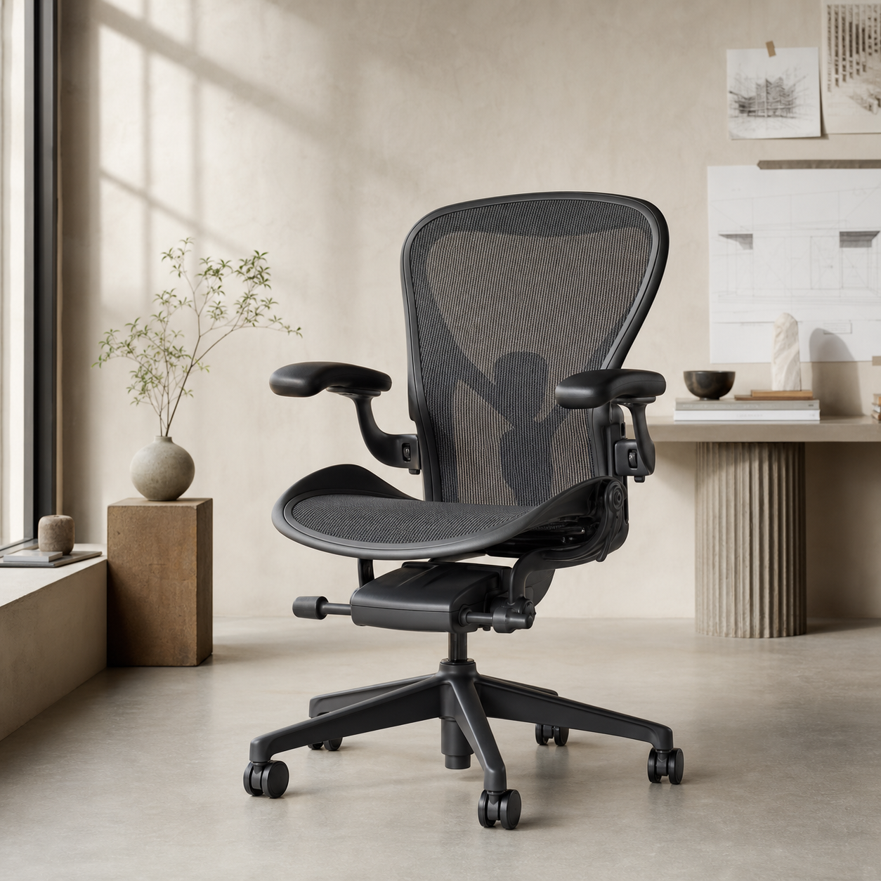 Herman Miller Aeron Chair — Size B / Graphite