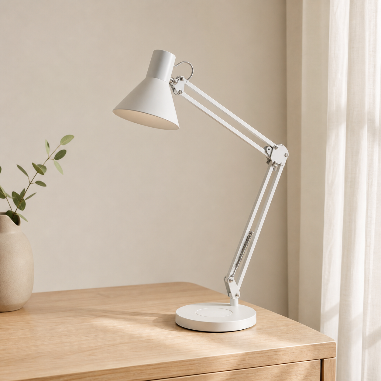 IKEA NYMÅNE Work Lamp with Wireless Charging — White