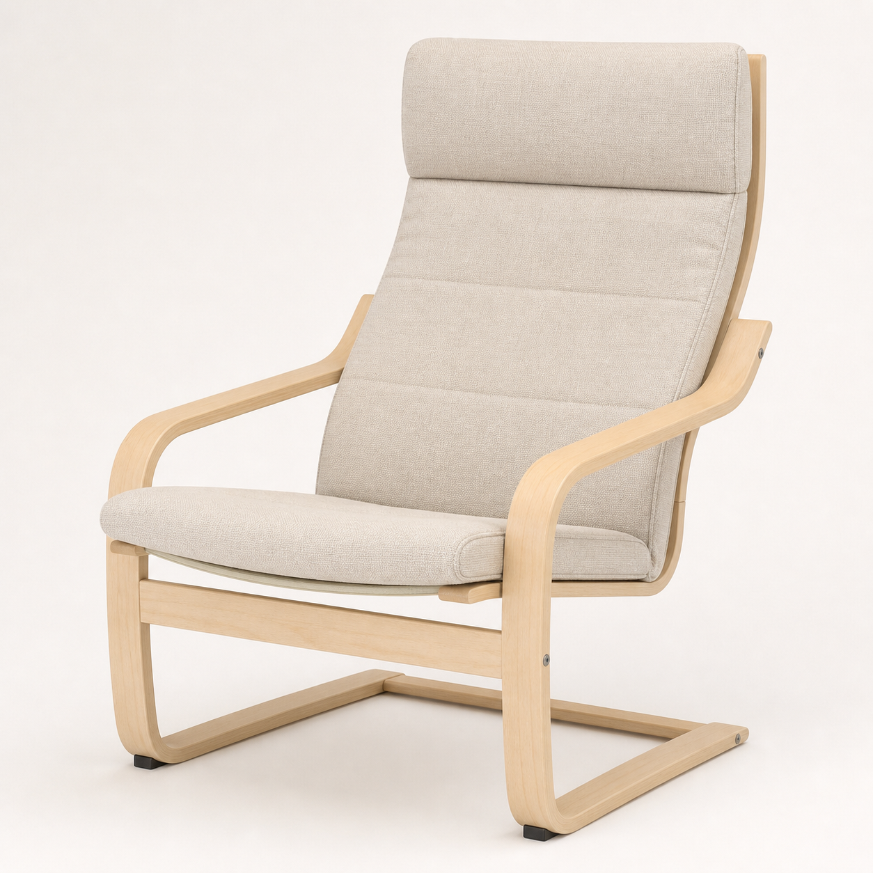 IKEA POÄNG Armchair — Birch Veneer / Knisa Light Beige