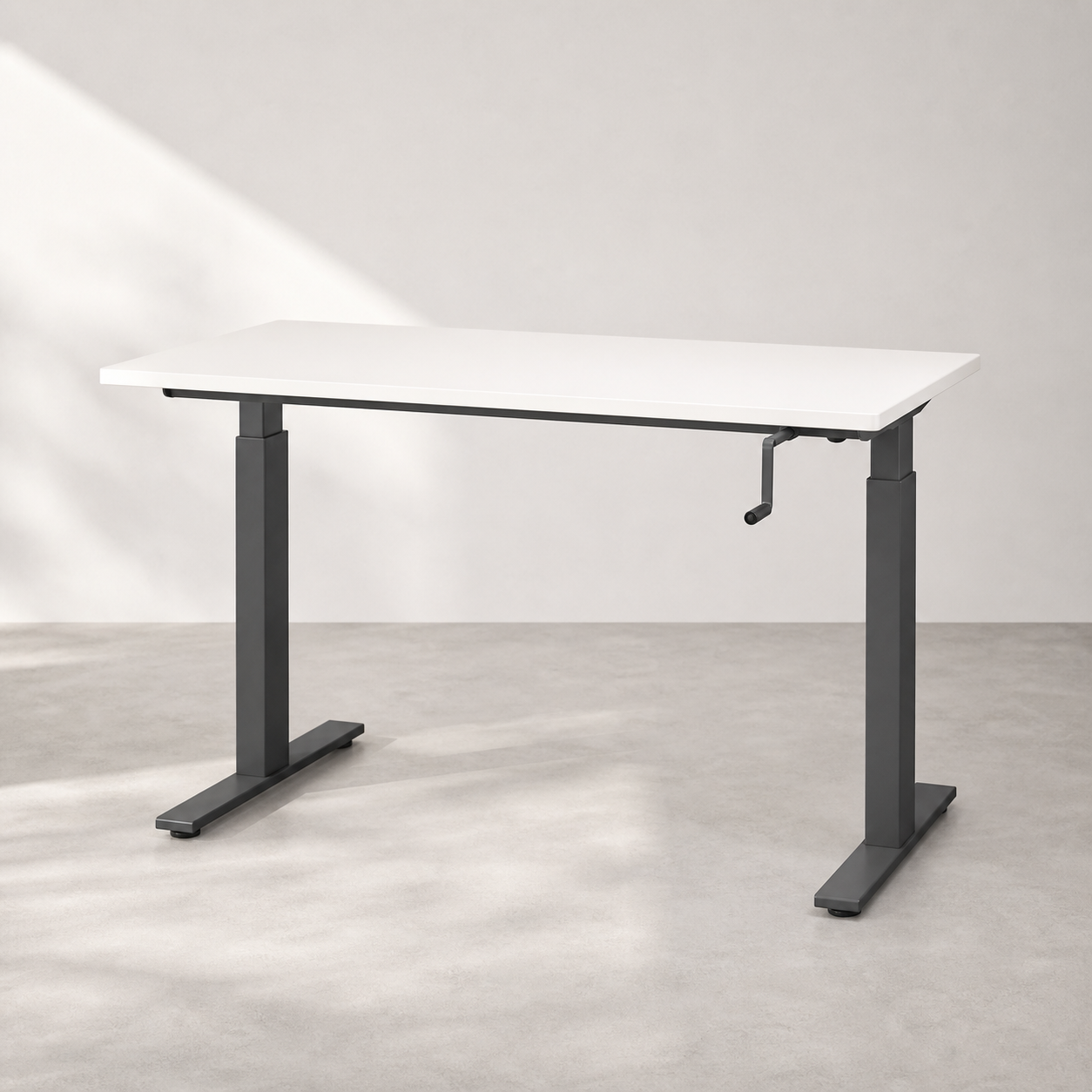 IKEA TROTTEN Sit/Stand Desk — White/Anthracite, 47 1/4 × 27 1/2-inch