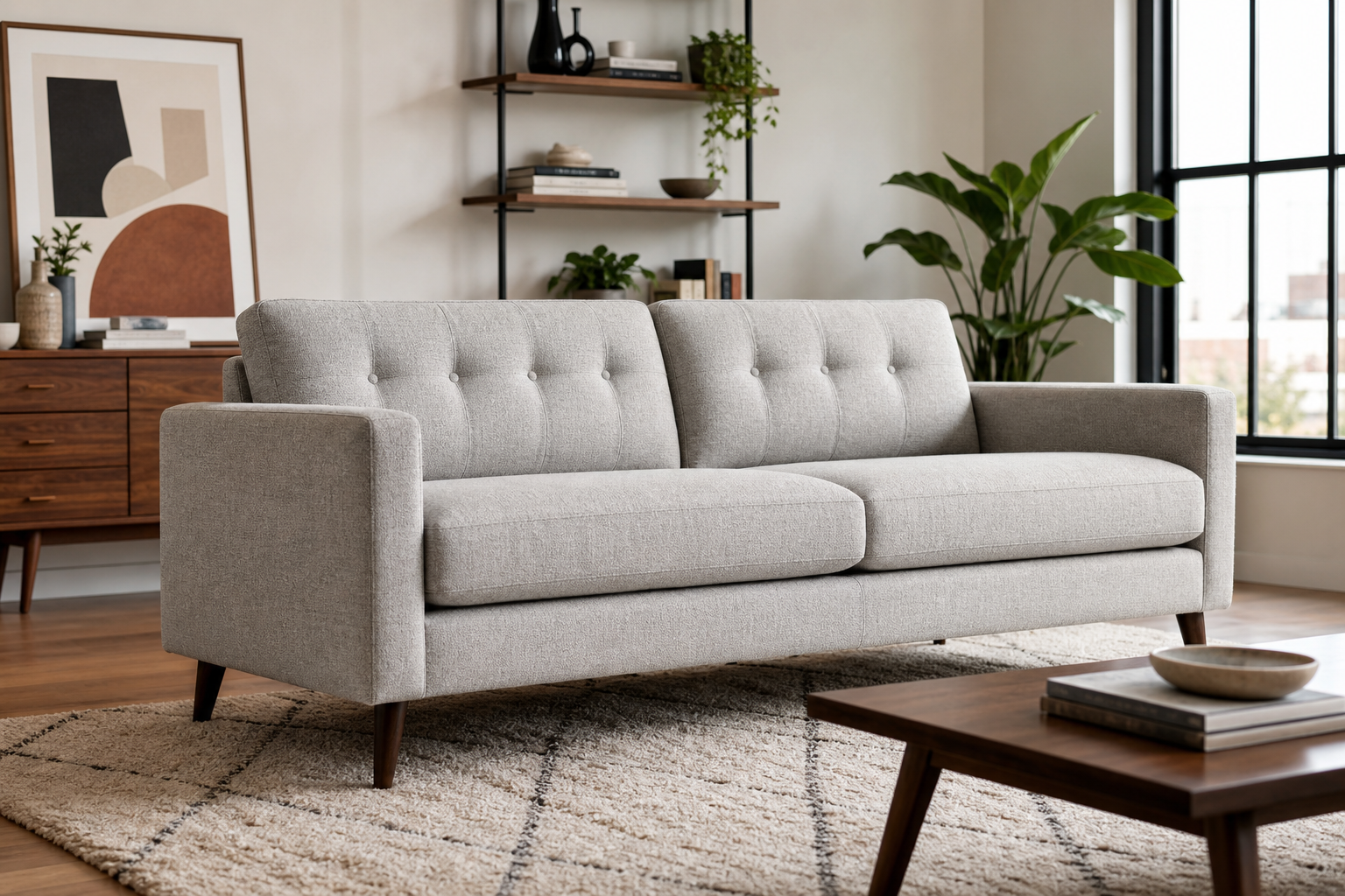 Joybird Eliot Sofa — Sunbrella Premier Fog