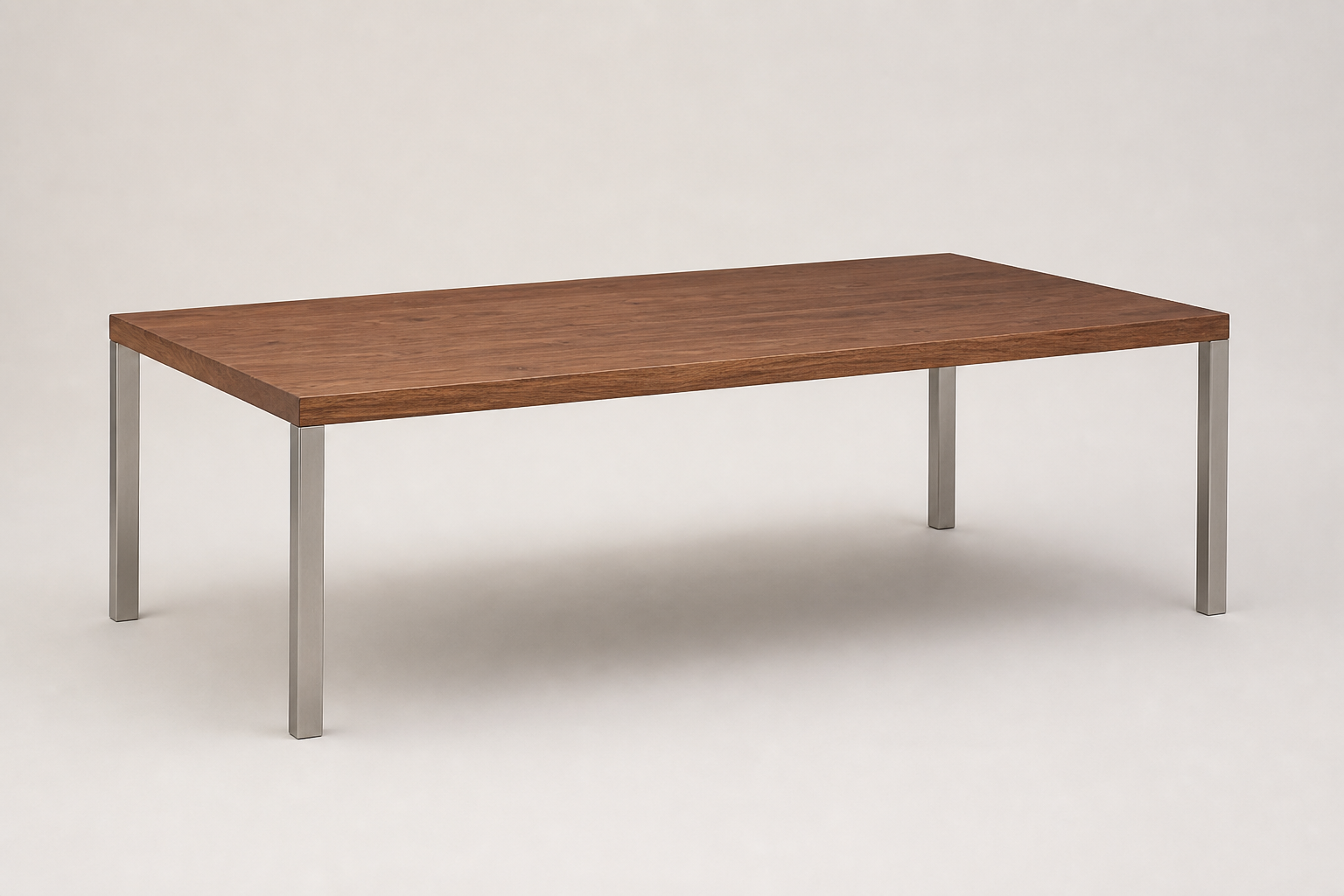 Room & Board Parsons Table — 60 × 36-inch / Walnut / Natural Steel