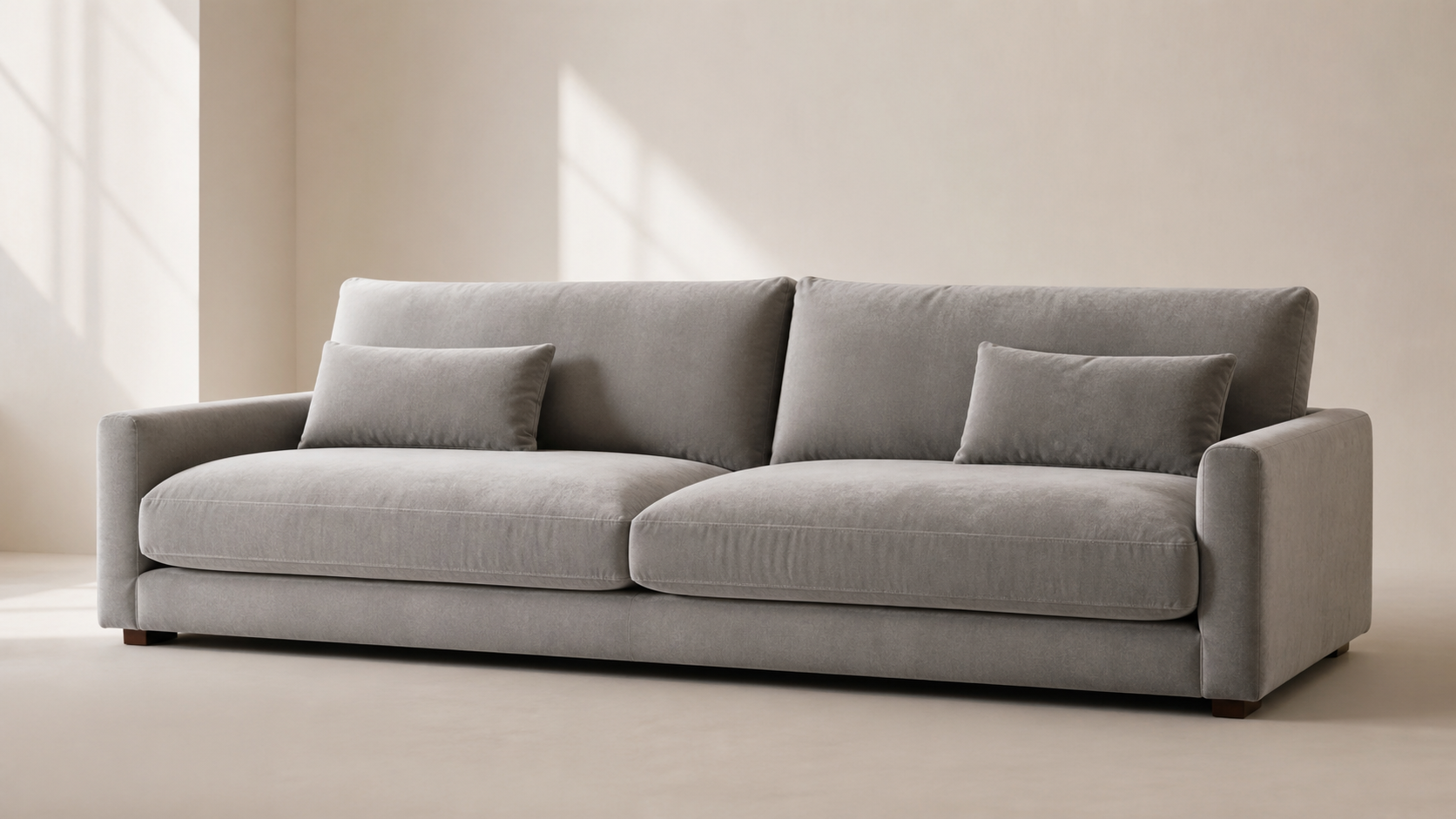West Elm Harmony 82-inch Sofa — Performance Velvet Dove Gray
